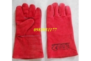 Găng tay da hàn con ngựa - màu đỏ